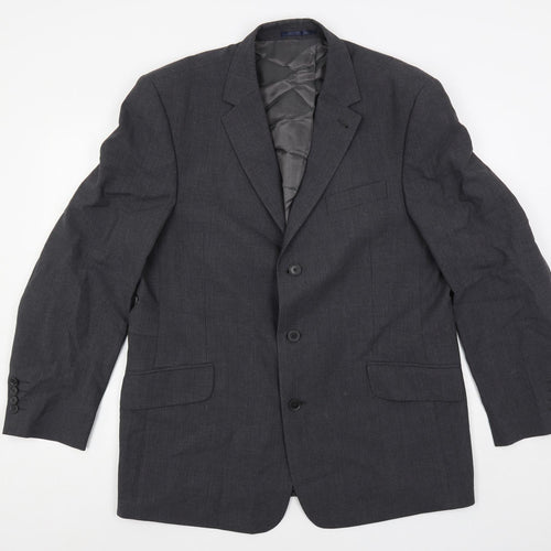 NEXT Mens Grey Wool Jacket Suit Jacket Size 44 Regular