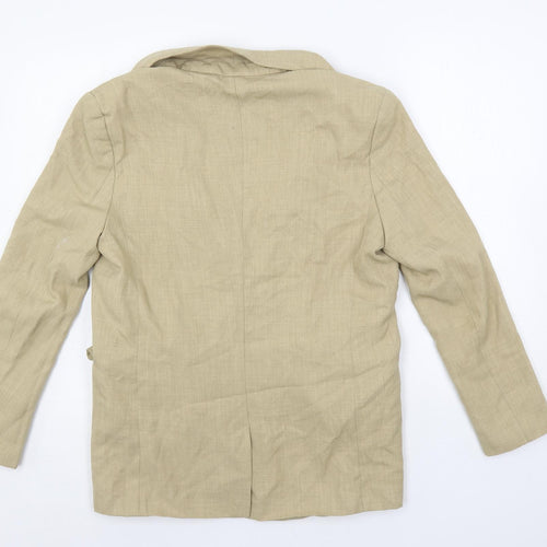 Bershka Womens Beige Jacket Blazer Size S Button