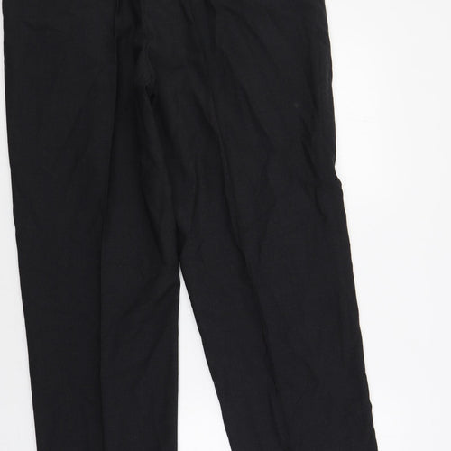 Marks and Spencer Mens Grey Wool Dress Pants Trousers Size 38 in L31 in Regular Zip