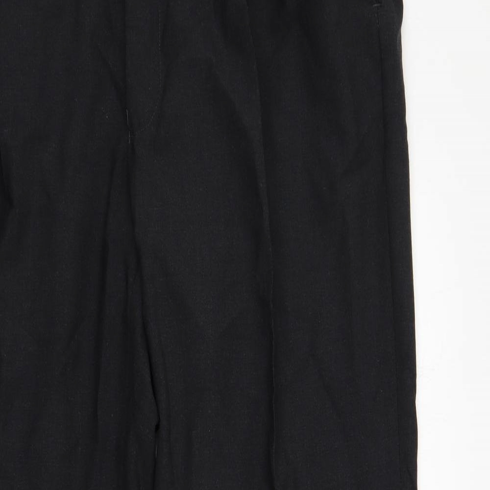 Marks and Spencer Mens Grey Wool Dress Pants Trousers Size 38 in L31 in Regular Zip