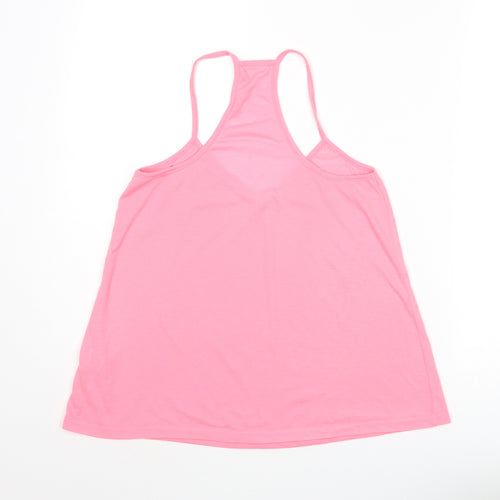 New Look Womens Pink Polyester Camisole Tank Size 10 V-Neck