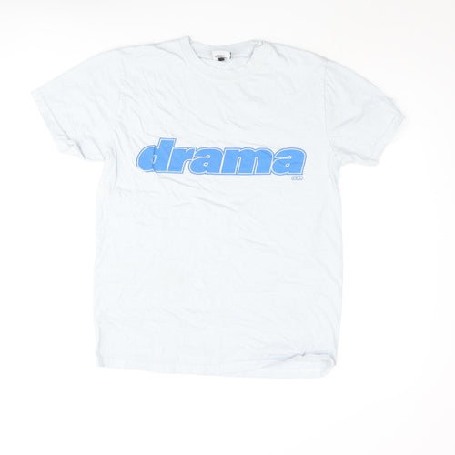 Drama Call Mens Blue Polyester T-Shirt Size S Round Neck - Drama Call Print