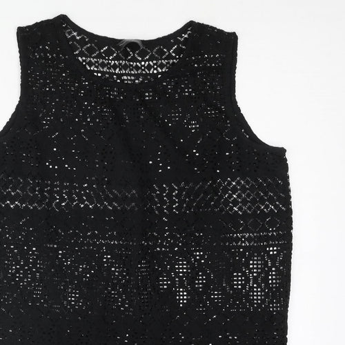 NEXT Womens Black Polyester Camisole Blouse Size 10 Round Neck