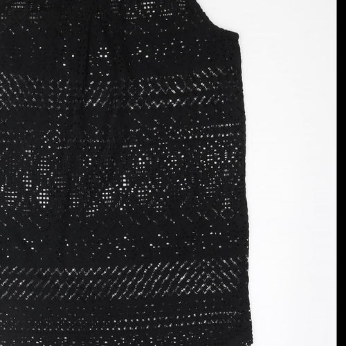 NEXT Womens Black Polyester Camisole Blouse Size 10 Round Neck