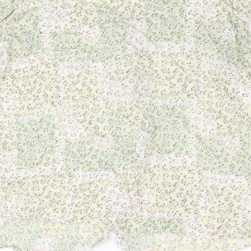 Bonmarché Womens Multicoloured Floral Viscose Basic Blouse Size 14 Round Neck