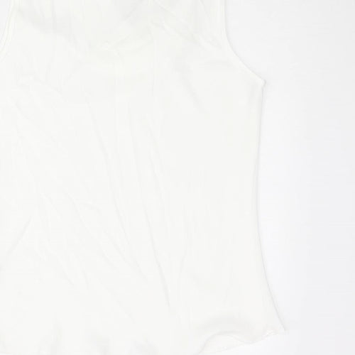Roman Womens White Polyester Camisole Blouse Size 16 Cowl Neck
