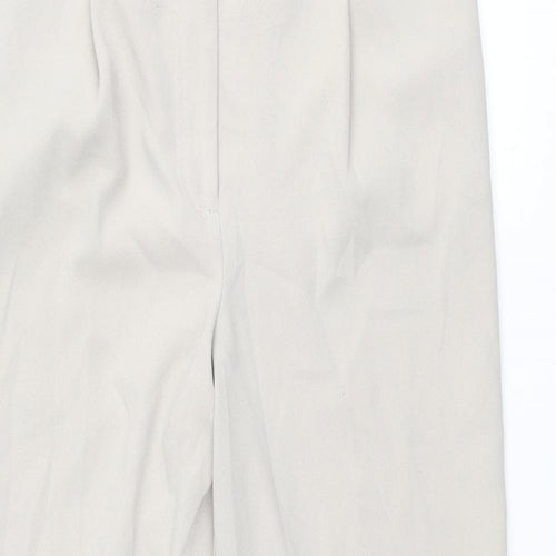 Warehouse Womens Beige Polyester Trousers Size 12 L26 in Regular Zip - Buckle