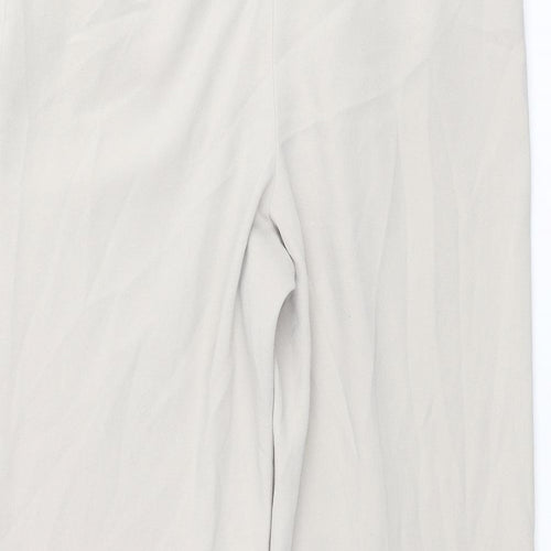 Warehouse Womens Beige Polyester Trousers Size 12 L26 in Regular Zip - Buckle