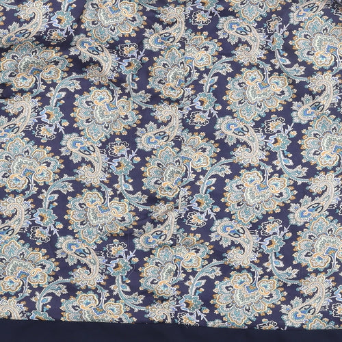 2 Bone Womens Multicoloured Paisley Polyester Basic Blouse Size 16 Round Neck