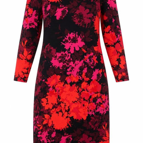 Debenhams Womens Multicoloured Floral Polyester Pencil Dress Size 10 Round Neck Pullover - Belted
