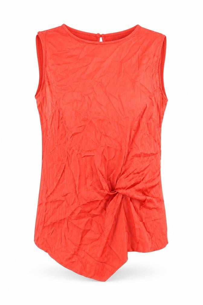 NEXT Womens Red Polyester Camisole Blouse Size 16 Round Neck - Knot Detail