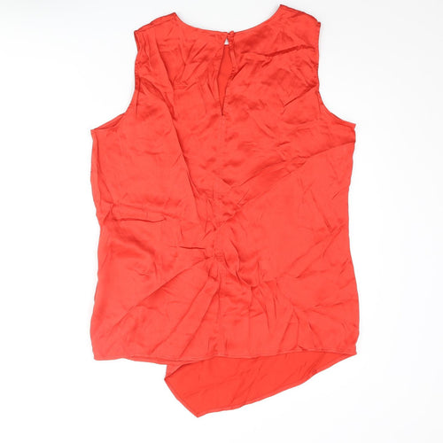 NEXT Womens Red Polyester Camisole Blouse Size 16 Round Neck - Knot Detail