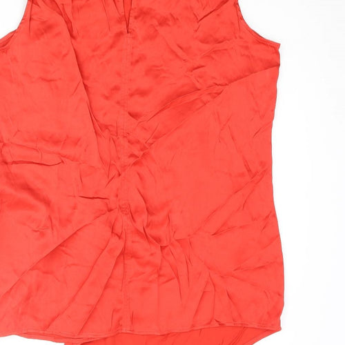 NEXT Womens Red Polyester Camisole Blouse Size 16 Round Neck - Knot Detail