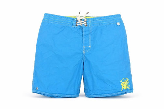 Polo Ralph Lauren Girls Blue Cotton Bermuda Shorts Size M L7 in Regular Drawstring - Swim Shorts