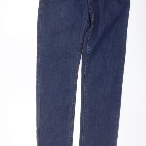 SCG Mens Blue Cotton Straight Jeans Size 30 in L30 in Regular Button
