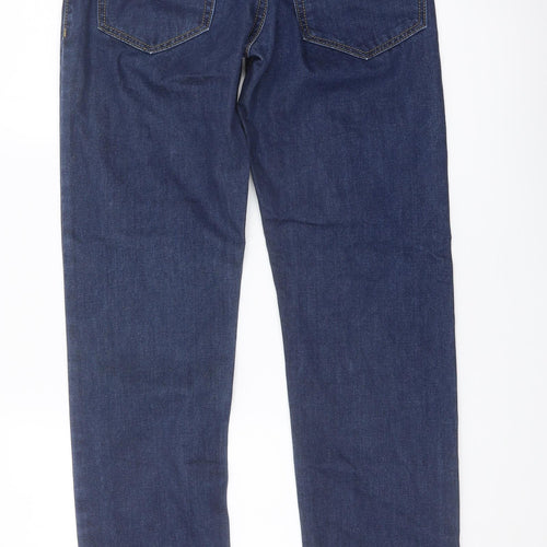 SCG Mens Blue Cotton Straight Jeans Size 30 in L30 in Regular Button