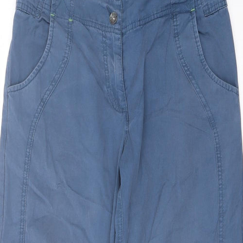 Fat Face Womens Blue Cotton Cargo Shorts Size 10 L19 in Regular Button