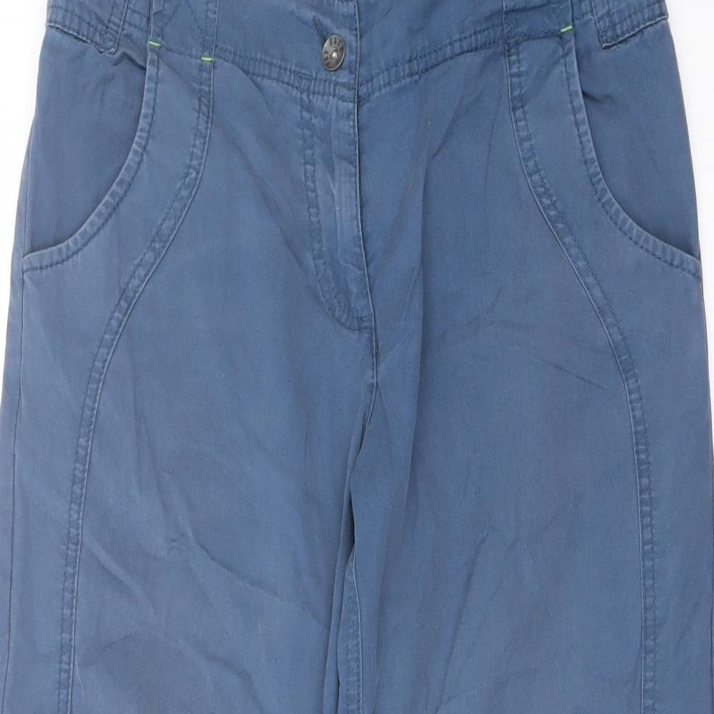 Fat Face Womens Blue Cotton Cargo Shorts Size 10 L19 in Regular Button