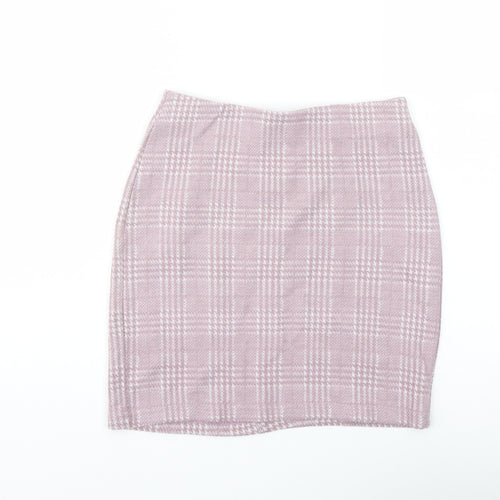 ASOS Womens Purple Plaid Polyester Mini Skirt Size 6