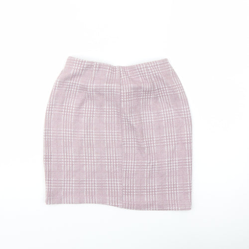 ASOS Womens Purple Plaid Polyester Mini Skirt Size 6