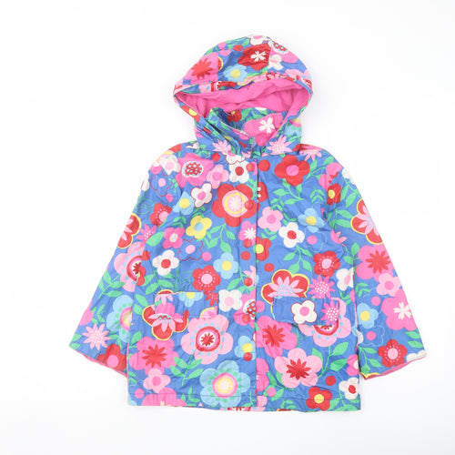 Toby Tiger Girls Multicoloured Floral Jacket Size 5-6 Years Snap