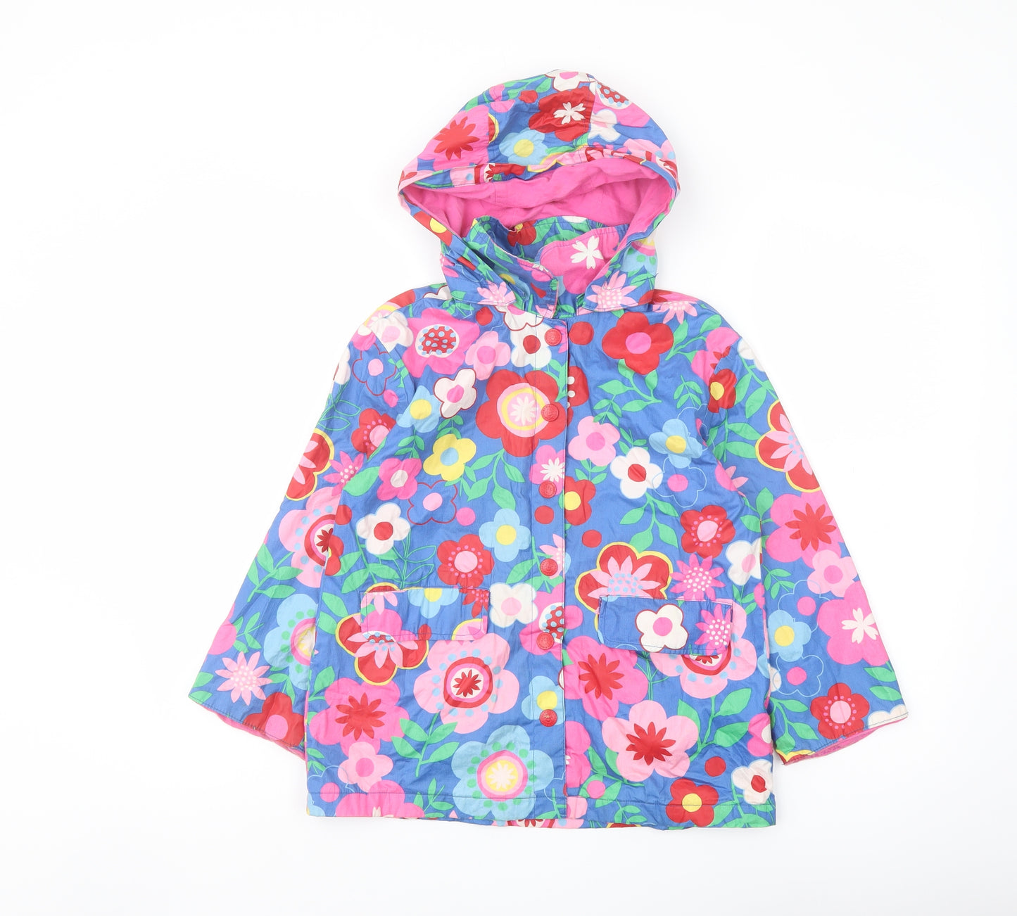 Toby Tiger Girls Multicoloured Floral Jacket Size 5-6 Years Snap