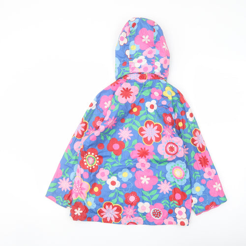 Toby Tiger Girls Multicoloured Floral Jacket Size 5-6 Years Snap