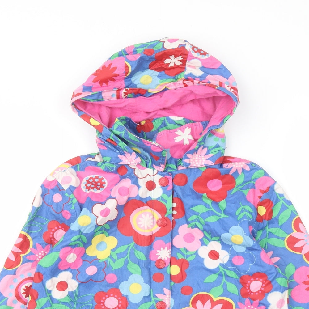 Toby Tiger Girls Multicoloured Floral Jacket Size 5-6 Years Snap