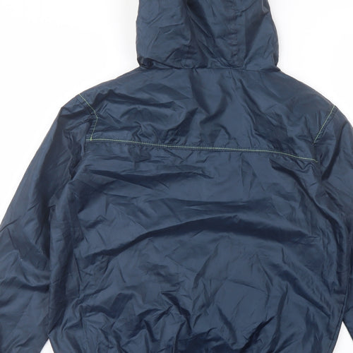 URB Boys Blue Rain Coat Coat Size 10-11 Years Zip