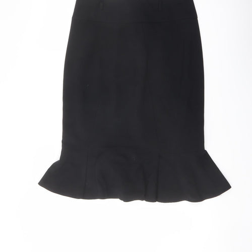 Marks and Spencer Womens Blue Polyester Flare Skirt Size 12 Zip