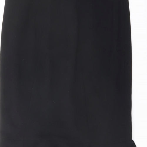 Marks and Spencer Womens Blue Polyester Flare Skirt Size 12 Zip