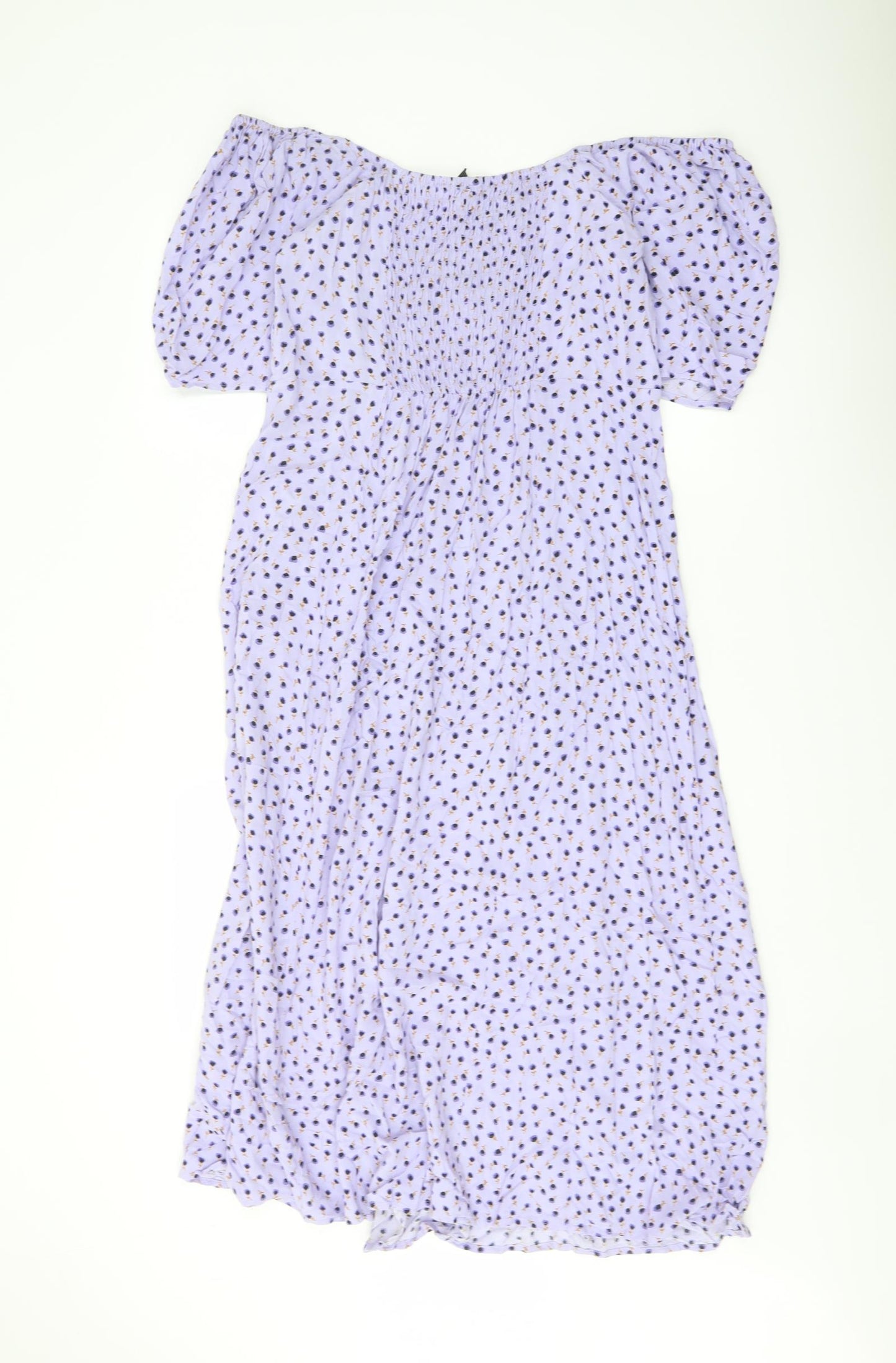 Lindex Womens Purple Geometric Viscose A-Line Size M Sweetheart Pullover