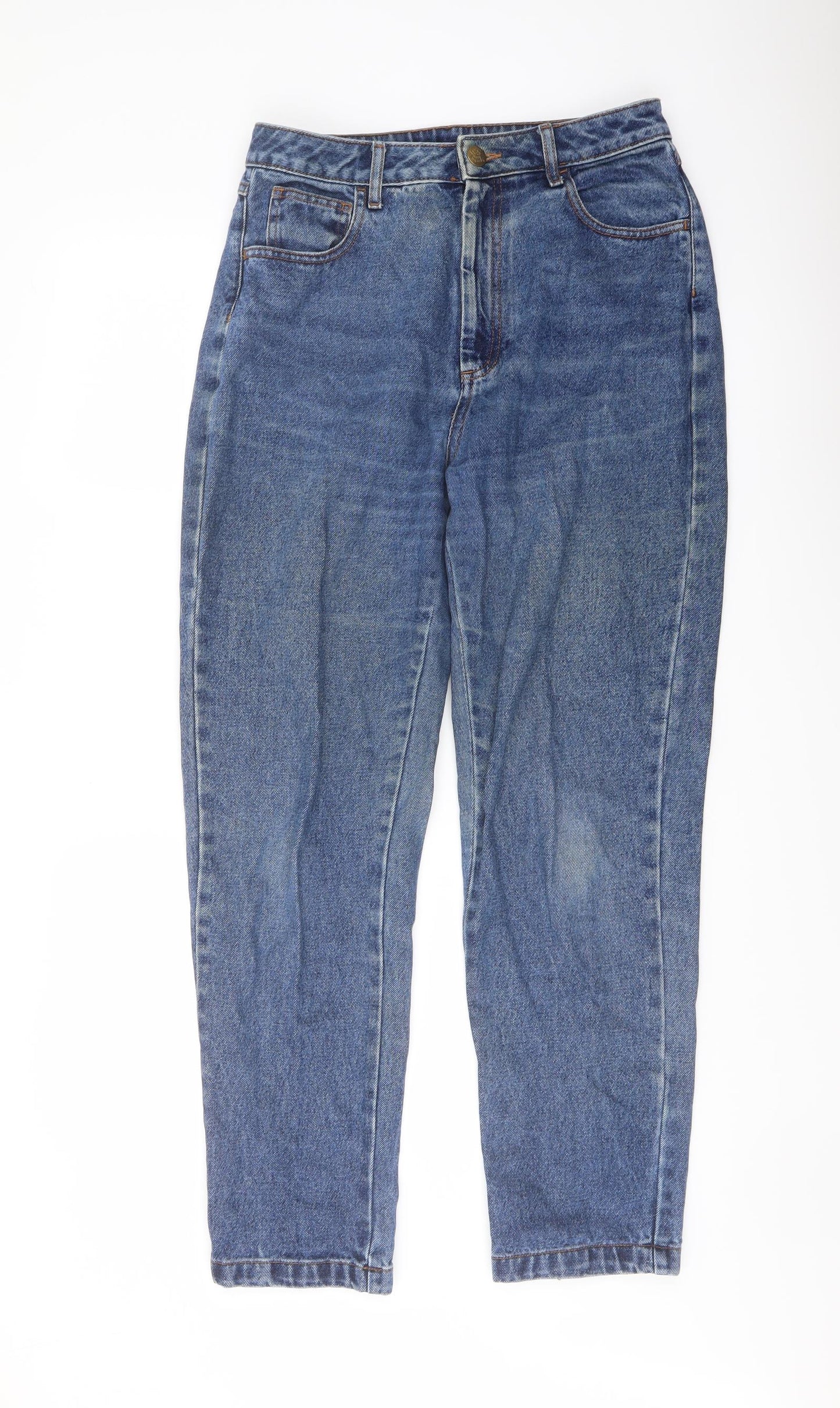 Lucy&Yak Womens Blue Cotton Mom Jeans Size 28 in L29 in Regular Button