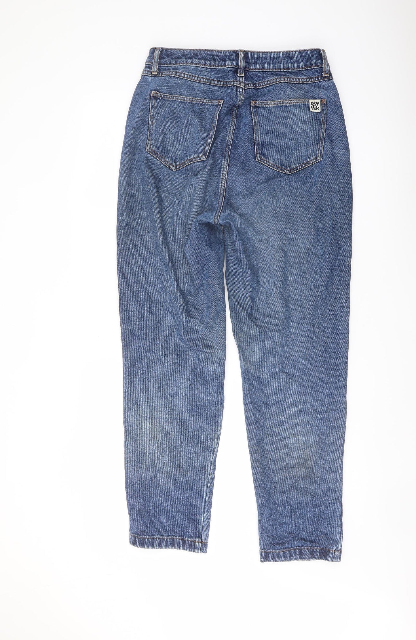 Lucy&Yak Womens Blue Cotton Mom Jeans Size 28 in L29 in Regular Button