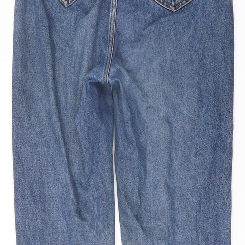 Lucy&Yak Womens Blue Cotton Mom Jeans Size 28 in L29 in Regular Button