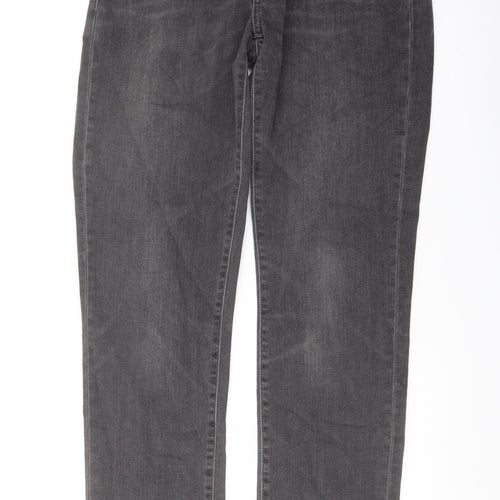 Levi's Mens Grey Cotton Straight Jeans Size 32 in L32 in Regular Button
