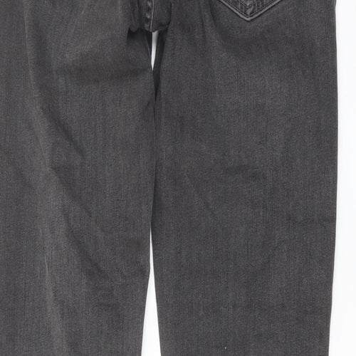 Levi's Mens Grey Cotton Straight Jeans Size 32 in L32 in Regular Button