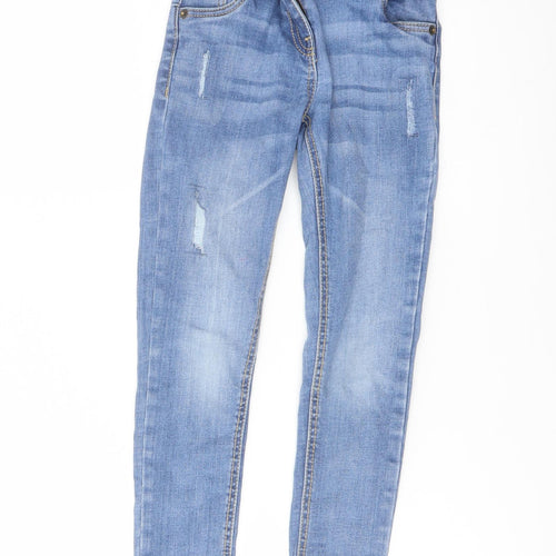 TU Girls Blue Cotton Skinny Jeans Size 6 Years Regular Button