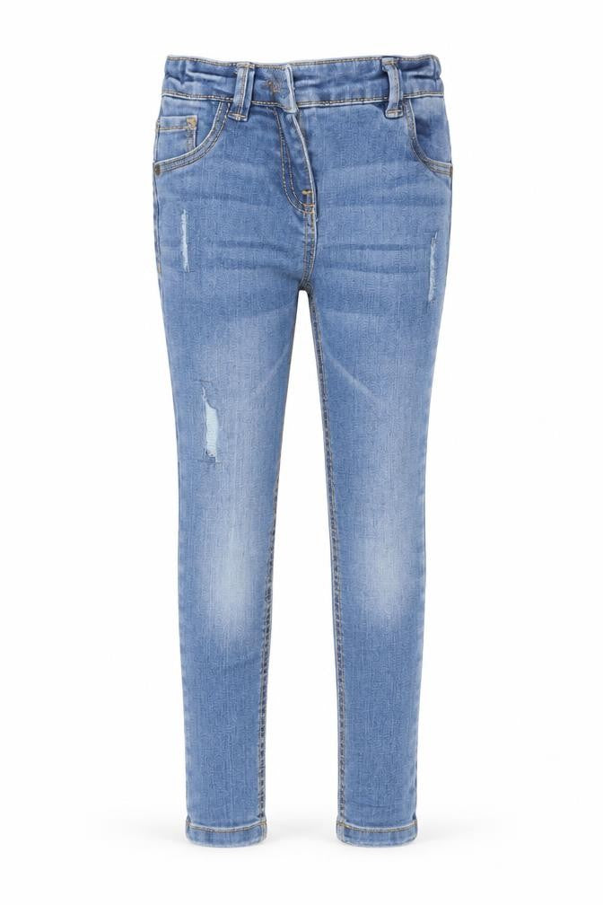 TU Girls Blue Cotton Skinny Jeans Size 6 Years Regular Button
