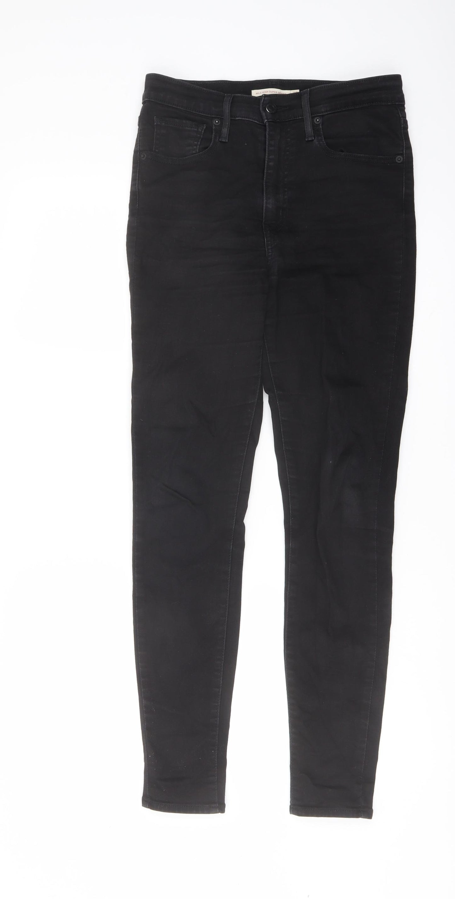 Levi's Womens Black Cotton Skinny Jeans Size 28 in L29 in Regular Button