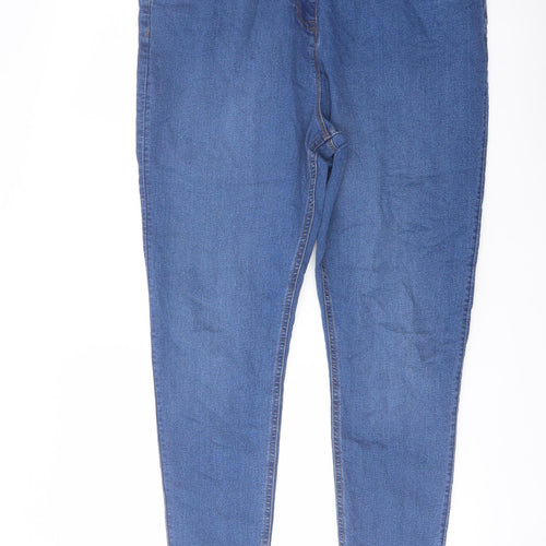 Studio Womens Blue Cotton Skinny Jeans Size 18 L28 in Regular Button
