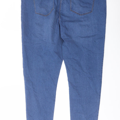 Studio Womens Blue Cotton Skinny Jeans Size 18 L28 in Regular Button