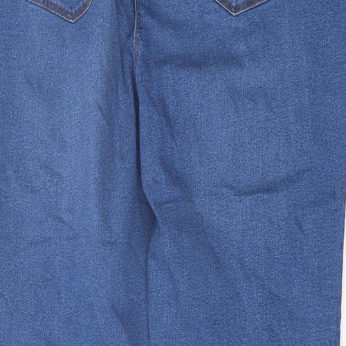 Studio Womens Blue Cotton Skinny Jeans Size 18 L28 in Regular Button