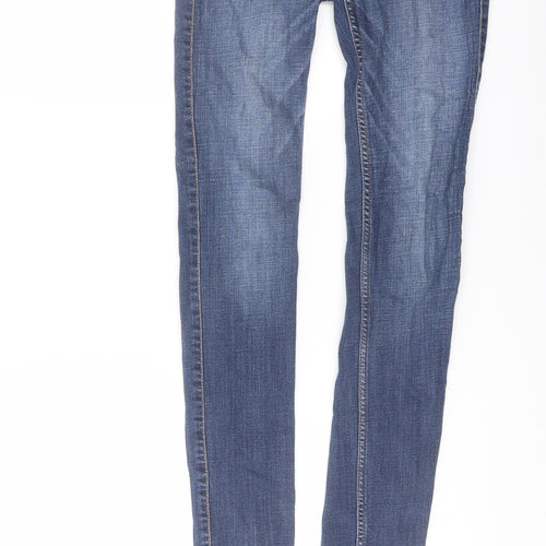 Abercrombie & Fitch Womens Blue Cotton Skinny Jeans Size 25 in L31 in Regular Button