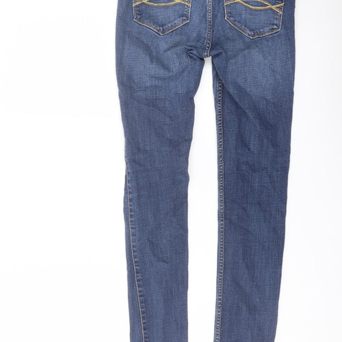 Abercrombie & Fitch Womens Blue Cotton Skinny Jeans Size 25 in L31 in Regular Button