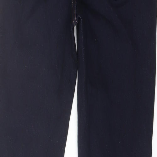 Marks and Spencer Womens Blue Cotton Skinny Jeans Size 6 L26 in Regular Button