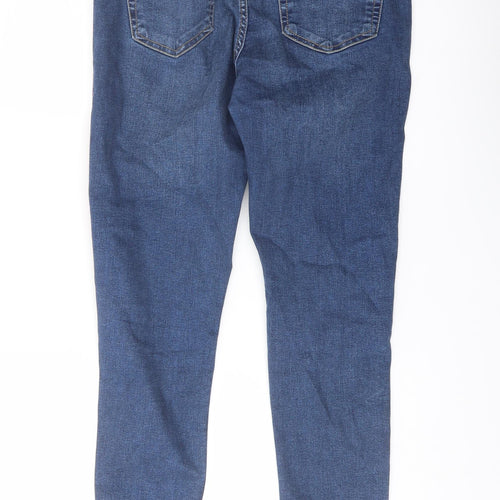 Topshop Womens Blue Cotton Skinny Jeans Size 30 in L25 in Regular Button