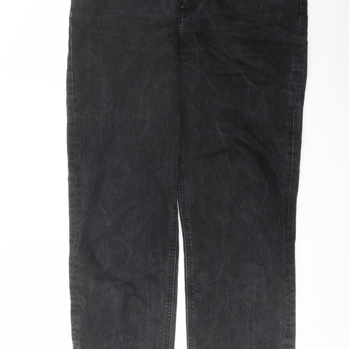 ASOS Mens Grey Cotton Straight Jeans Size 32 in L32 in Regular Button