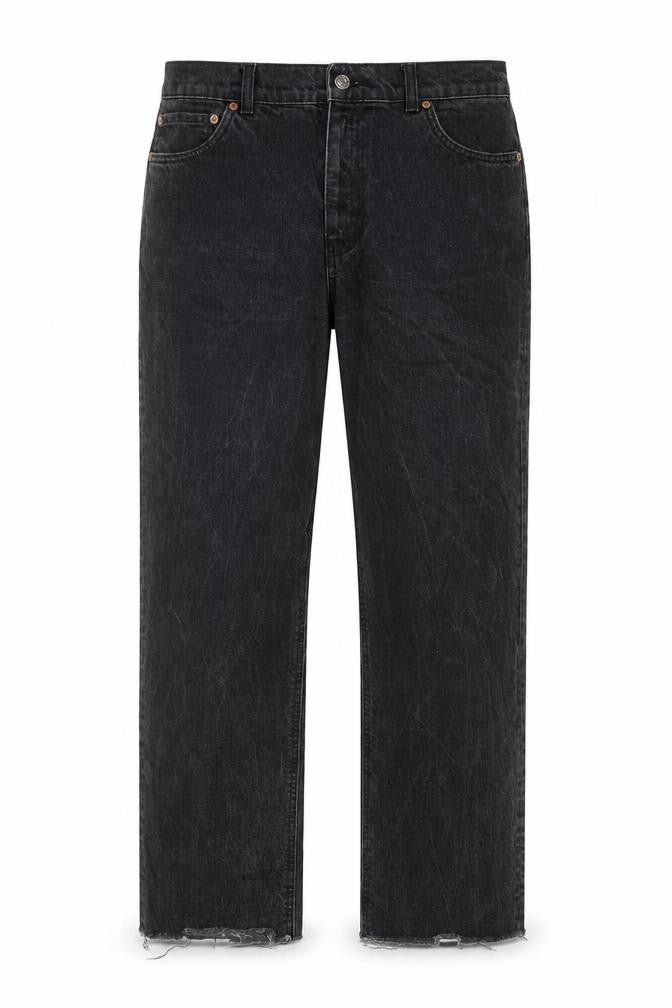 ASOS Mens Grey Cotton Straight Jeans Size 32 in L32 in Regular Button