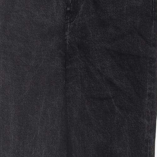 ASOS Mens Grey Cotton Straight Jeans Size 32 in L32 in Regular Button